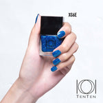 Load image into Gallery viewer, Blue Glitter Nail Polish Blue Stardust NP-TXG6E blue shimmer nails