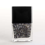 Load image into Gallery viewer, • sparkling silver nail polish Silver Twinkle NP-XG81 glitter nail polish bottle close-up