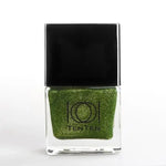 Load image into Gallery viewer, Green Glitter Nail Polish Emerald Envy NP-SC14 swatches on nails vibrant emerald shine